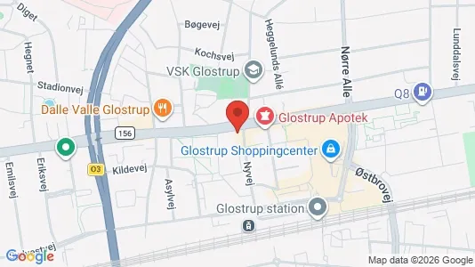 Erhvervslokaler til leje i Glostrup - kort over placeringen