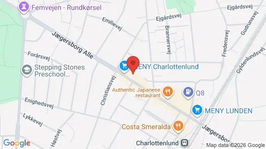 Erhvervslokaler til leje i Charlottenlund - kort over placeringen