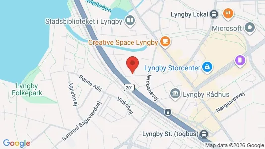 Erhvervslokaler til leje i Kongens Lyngby - kort over placeringen