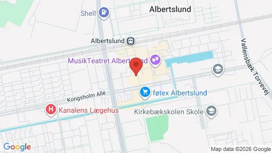 Erhvervslokaler til leje i Albertslund - kort over placeringen