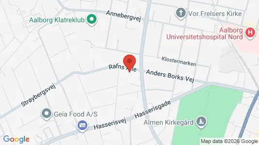 Erhvervslokaler til leje i Aalborg Centrum - kort over placeringen