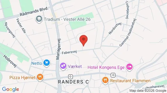 Erhvervslokaler til leje i Randers C - kort over placeringen