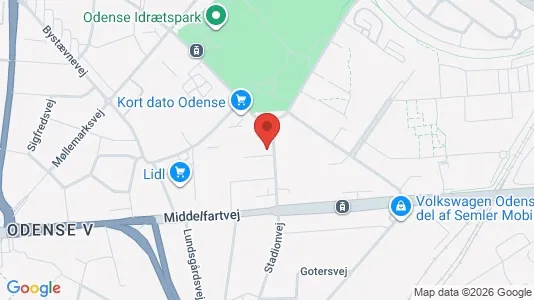 Erhvervslokaler til leje i Odense V - Foto fra Google Street View
