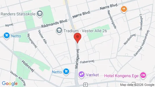Erhvervslokaler til leje i Randers C - kort over placeringen