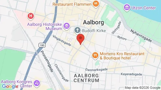 Erhvervslokaler til leje i Aalborg Centrum - kort over placeringen