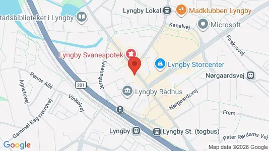 Erhvervslokaler til leje i Kongens Lyngby - kort over placeringen