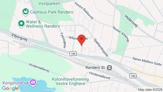 Erhvervslokaler til leje i Randers C - kort over placeringen