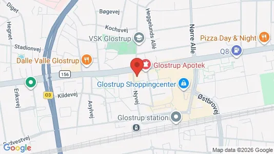 Erhvervslokaler til leje i Glostrup - kort over placeringen