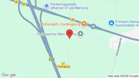 Erhvervslokaler til leje i Vordingborg - kort over placeringen