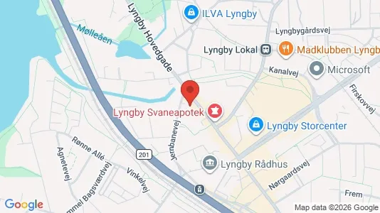 Erhvervslokaler til leje i Kongens Lyngby - kort over placeringen