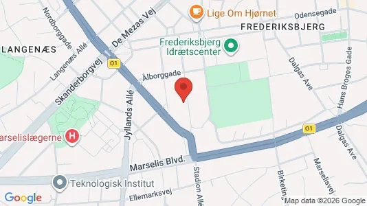 Erhvervslokaler til leje i Århus C - kort over placeringen