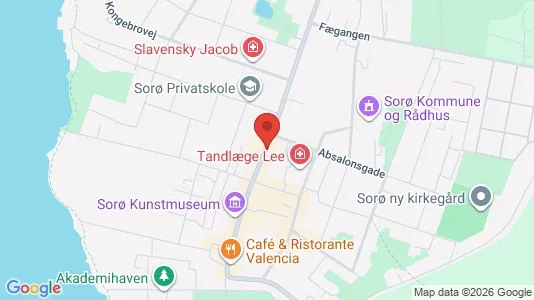 Erhvervslokaler til leje i Sorø - kort over placeringen