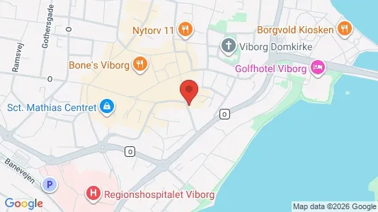 Erhvervslokaler til leje i Viborg - kort over placeringen