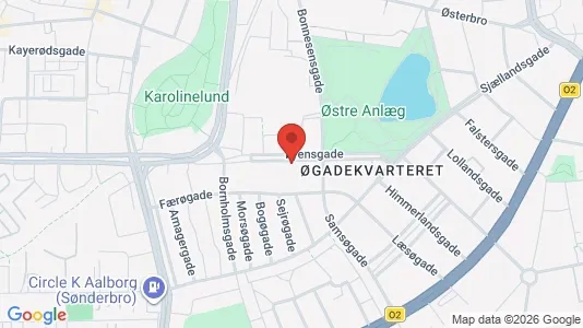 Erhvervslokaler til leje i Aalborg Centrum - kort over placeringen