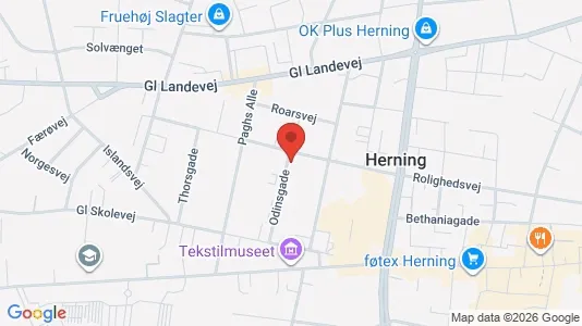 Erhvervslokaler til leje i Herning - kort over placeringen