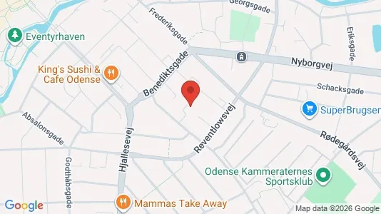 Erhvervslokaler til leje i Odense C - kort over placeringen