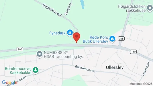 Erhvervslokaler til leje i Ullerslev - kort over placeringen