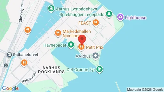 Erhvervslokaler til leje i Århus C - kort over placeringen