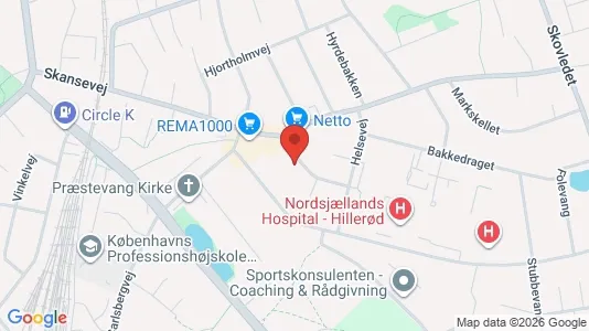 Erhvervslokaler til leje i Hillerød - kort over placeringen