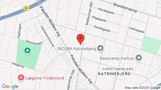Erhvervslokaler til leje i Århus N - kort over placeringen
