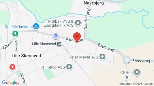 Erhvervslokaler til leje i Lille Skensved - kort over placeringen