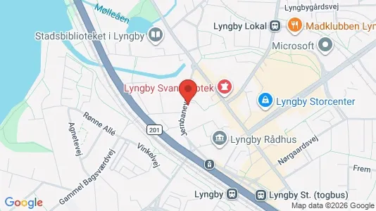 Erhvervslokaler til leje i Kongens Lyngby - kort over placeringen