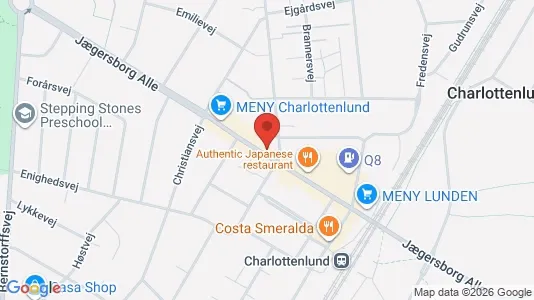 Erhvervslokaler til leje i Charlottenlund - kort over placeringen
