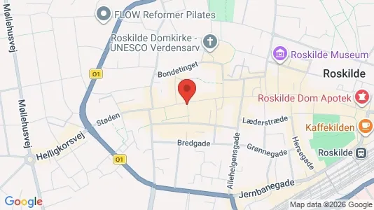 Erhvervslokaler til leje i Roskilde - kort over placeringen