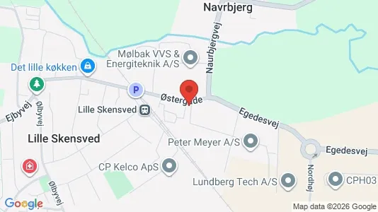 Erhvervslokaler til leje i Lille Skensved - kort over placeringen