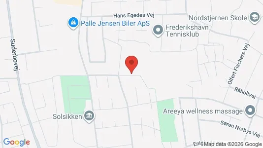 Erhvervslokaler til leje i Frederikshavn - kort over placeringen