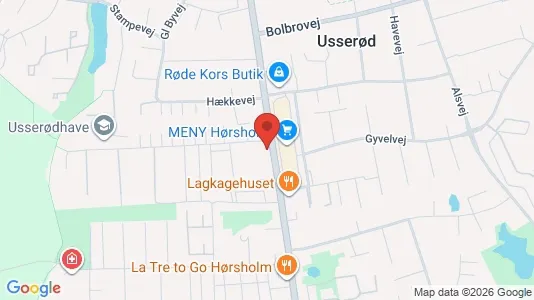 Erhvervslokaler til leje i Hørsholm - kort over placeringen