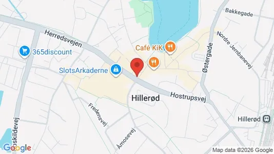 Erhvervslokaler til leje i Hillerød - kort over placeringen