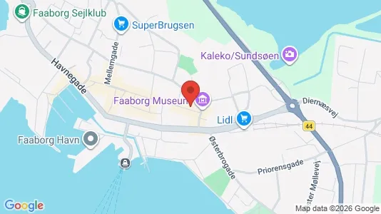 Erhvervslokaler til leje i Faaborg - kort over placeringen