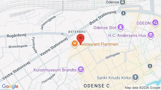 Erhvervslokaler til leje i Odense C - kort over placeringen