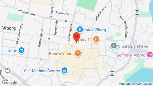 Erhvervslokaler til leje i Viborg - kort over placeringen