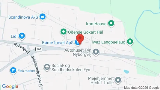 Erhvervslokaler til leje i Odense SØ - kort over placeringen