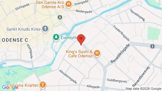 Erhvervslokaler til leje i Odense C - kort over placeringen