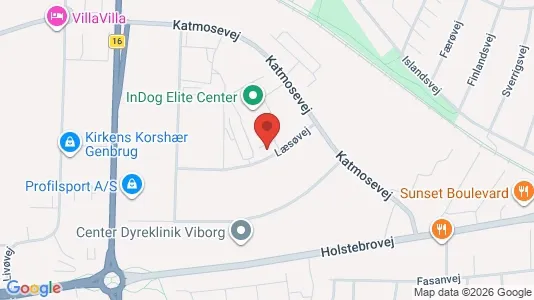 Erhvervslokaler til leje i Viborg - kort over placeringen