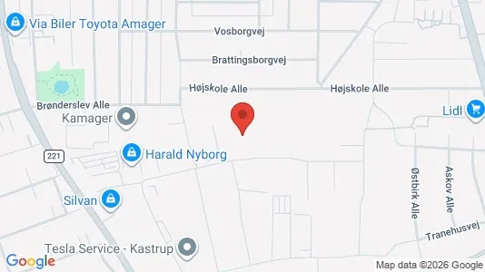 Erhvervslokaler til leje i Kastrup - kort over placeringen
