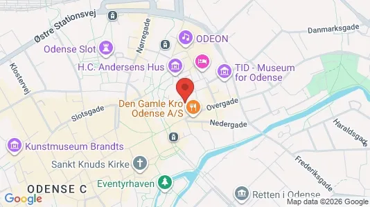 Erhvervslokaler til leje i Odense C - kort over placeringen
