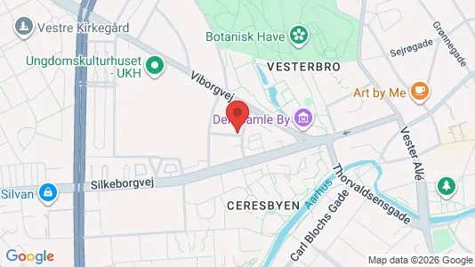 Erhvervslokaler til leje i Århus C - kort over placeringen