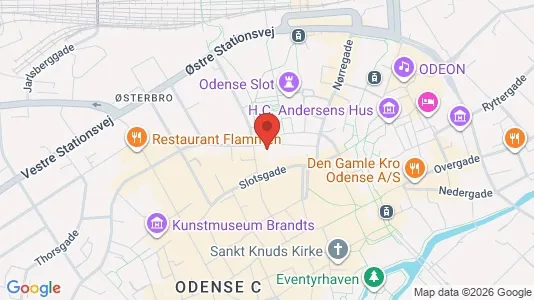 Erhvervslokaler til leje i Odense C - kort over placeringen