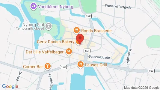 Erhvervslokaler til leje i Nyborg - kort over placeringen