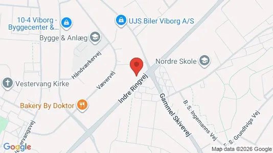 Erhvervslokaler til leje i Viborg - kort over placeringen