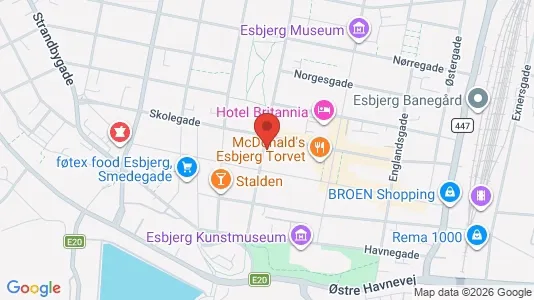 Erhvervslokaler til leje i Esbjerg Centrum - Foto fra Google Street View