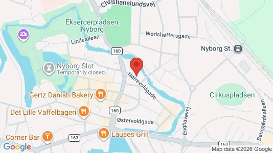 Erhvervslokaler til leje i Nyborg - kort over placeringen