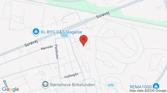Erhvervslokaler til leje i Slagelse - kort over placeringen