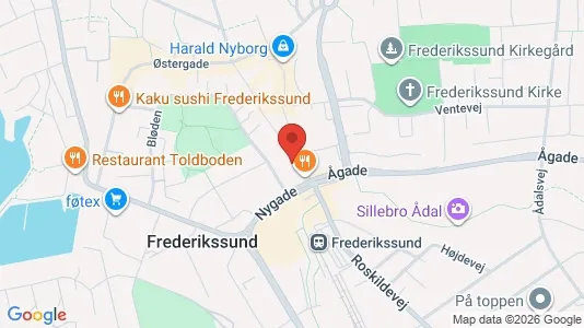 Erhvervslokaler til leje i Frederikssund - kort over placeringen