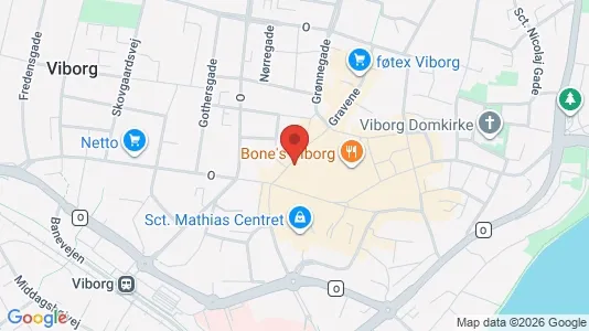 Erhvervslokaler til leje i Viborg - kort over placeringen