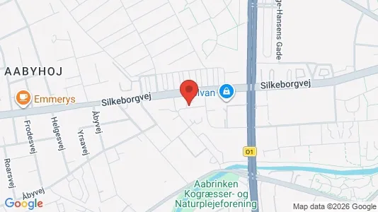 Erhvervslokaler til leje i Århus C - kort over placeringen
